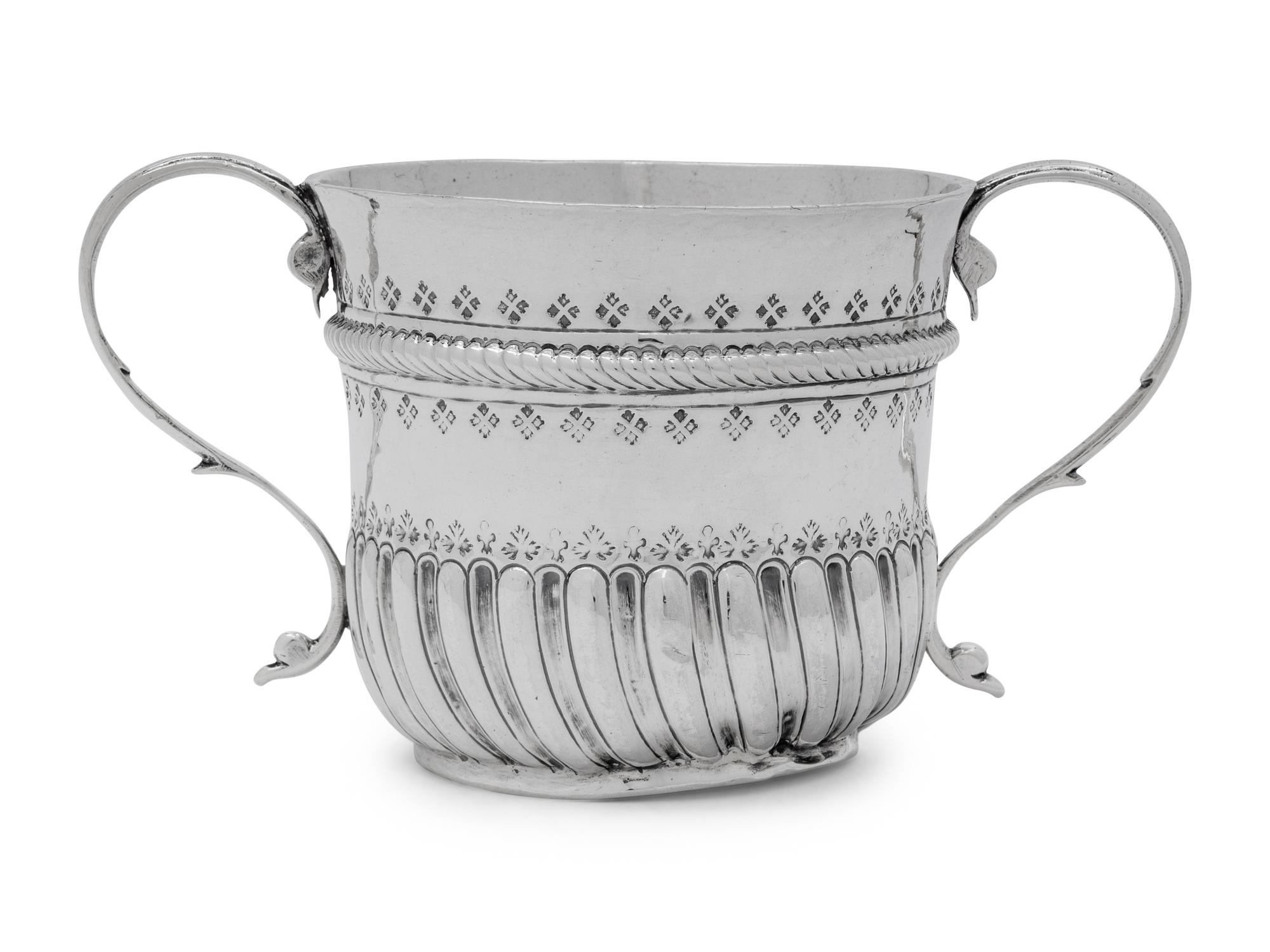 A George I Britannia Silver Caudle Cup