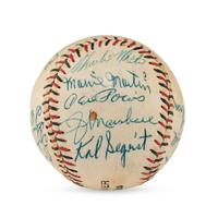 A 1957 Vancouver Mounties Team Signed Autograph Baseball