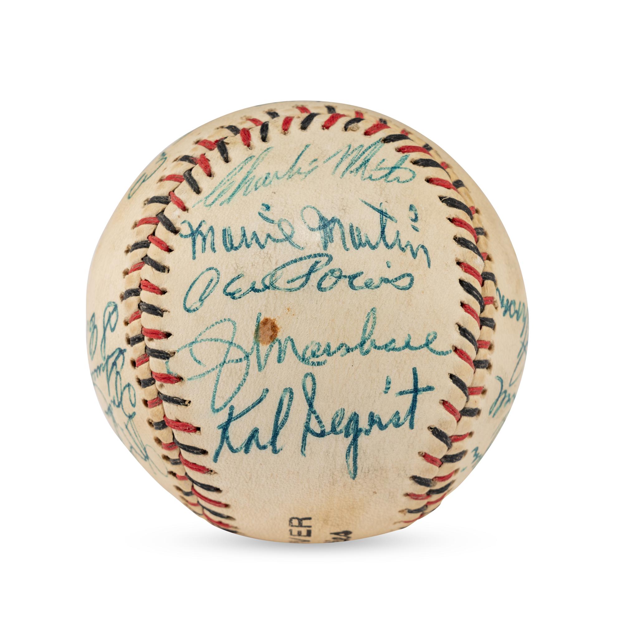 A 1957 Vancouver Mounties Team Signed Autograph Baseball