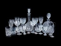 A Collection of Cut Glass Stemware and Other Articles