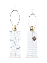 A Pair of Contemporary Acrylic Table Lamps