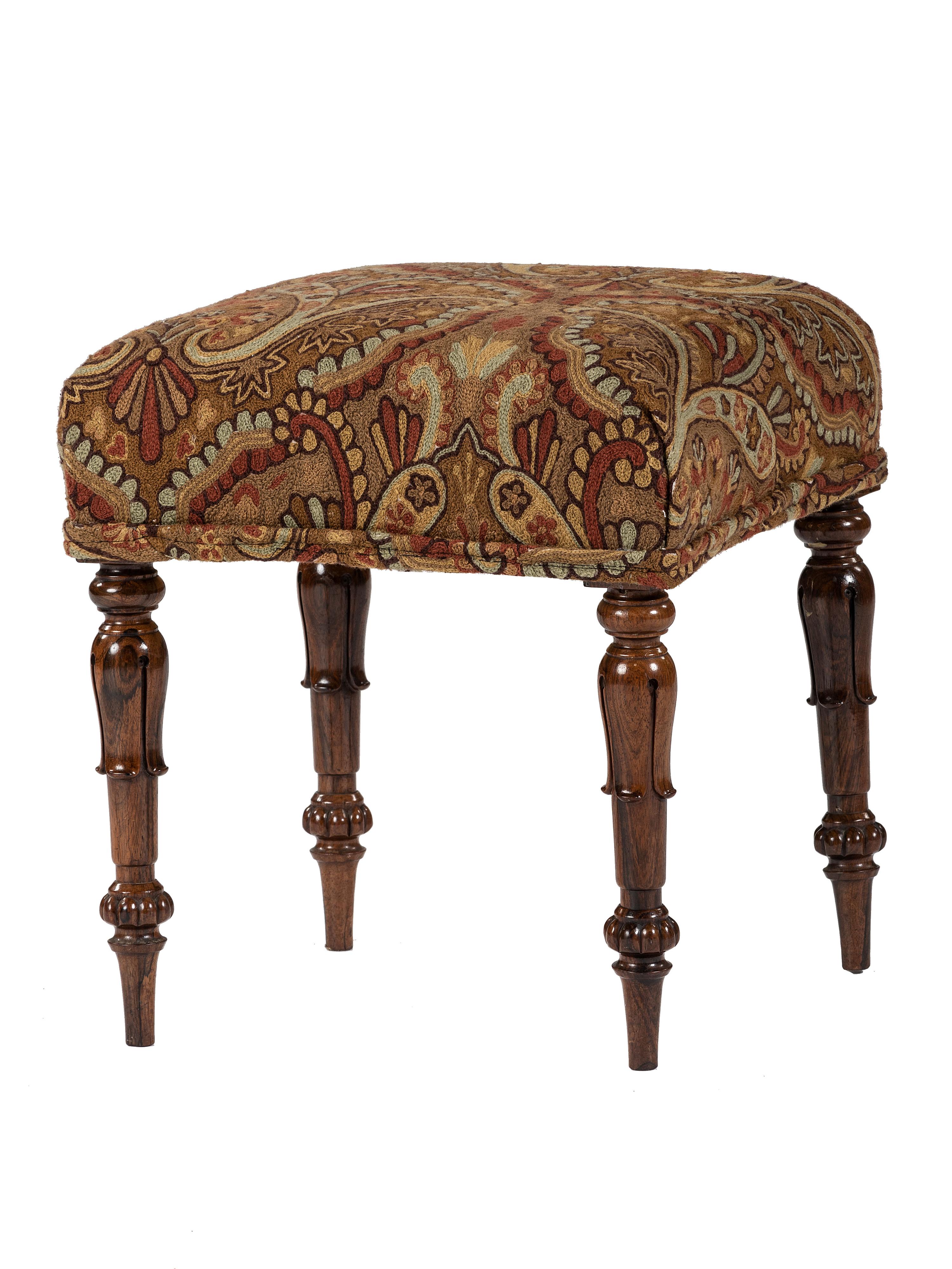 A William IV Rosewood Stool