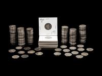 A Large Collection of Seated Liberty Barber and Mercury 10c Coins