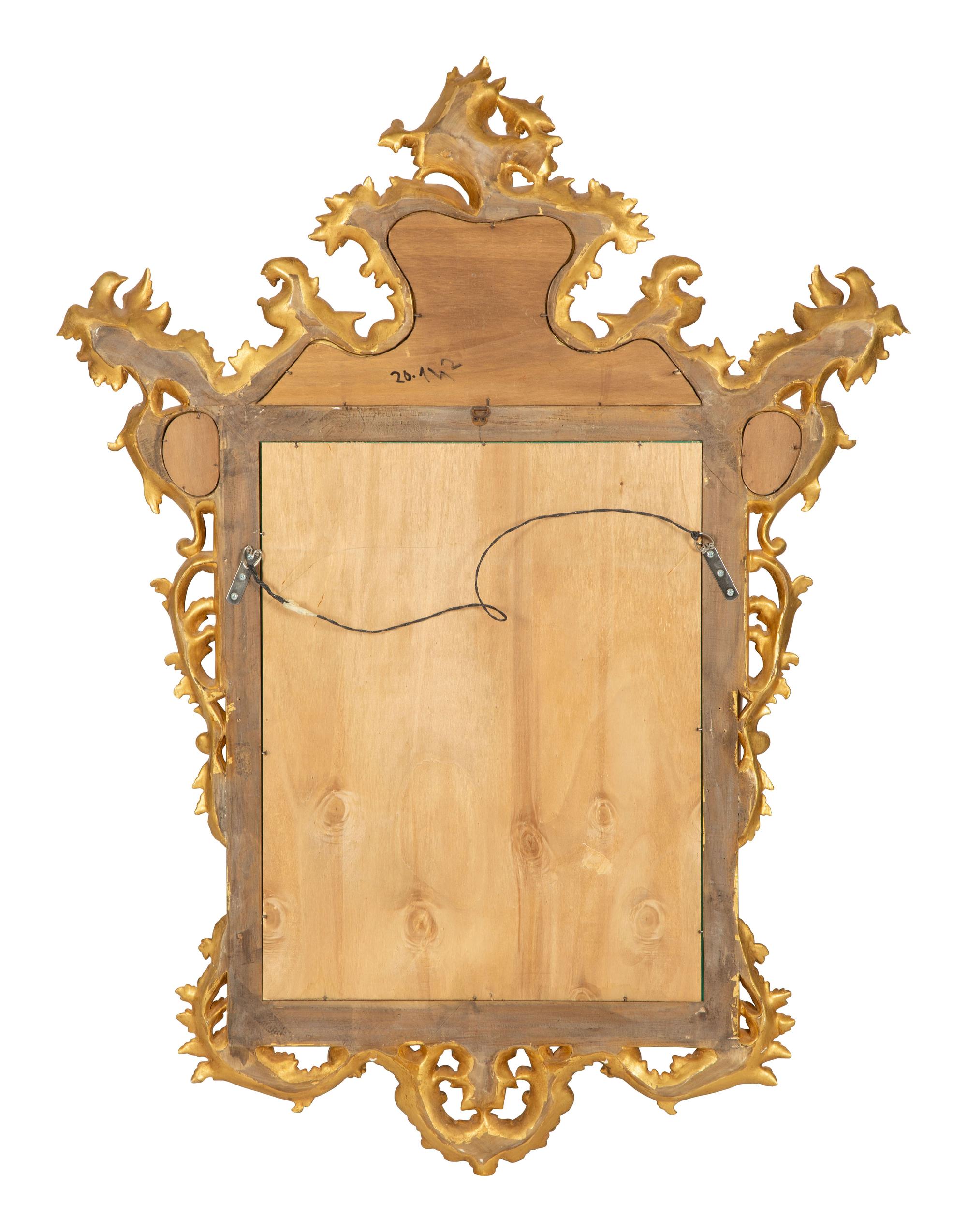 An Italian Baroque Style Giltwood Mirror