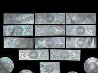 Seventeen Carved Mother-of-Pearl Game Pieces