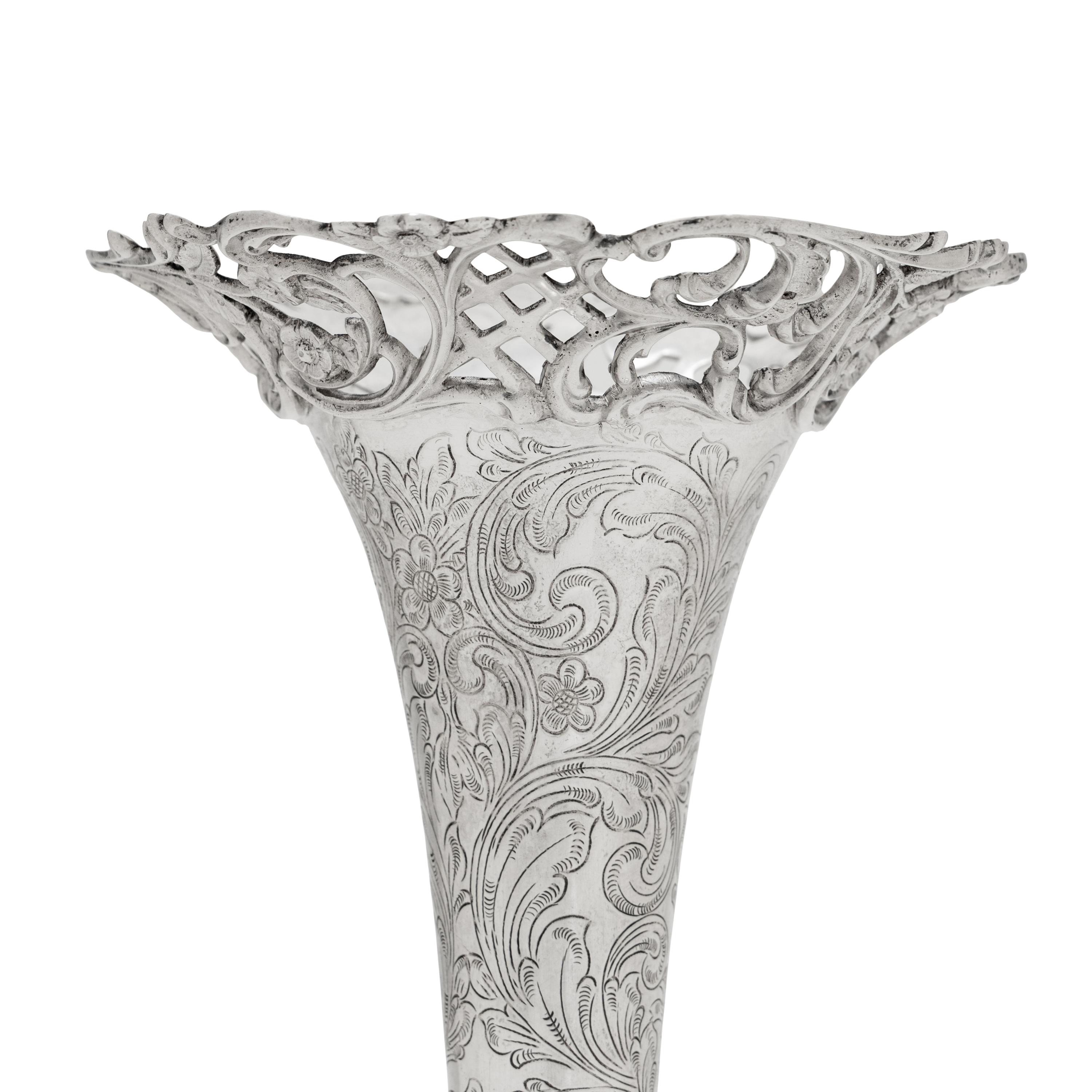 An American Silver Vase
