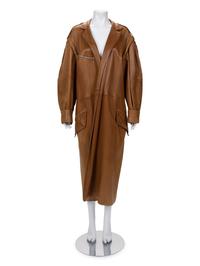 Claude Montana Leather Coat, c.1985