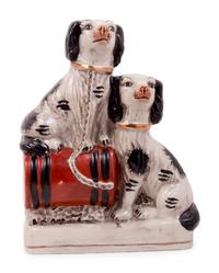 A Group of Eight Staffordshire Pottery Figures