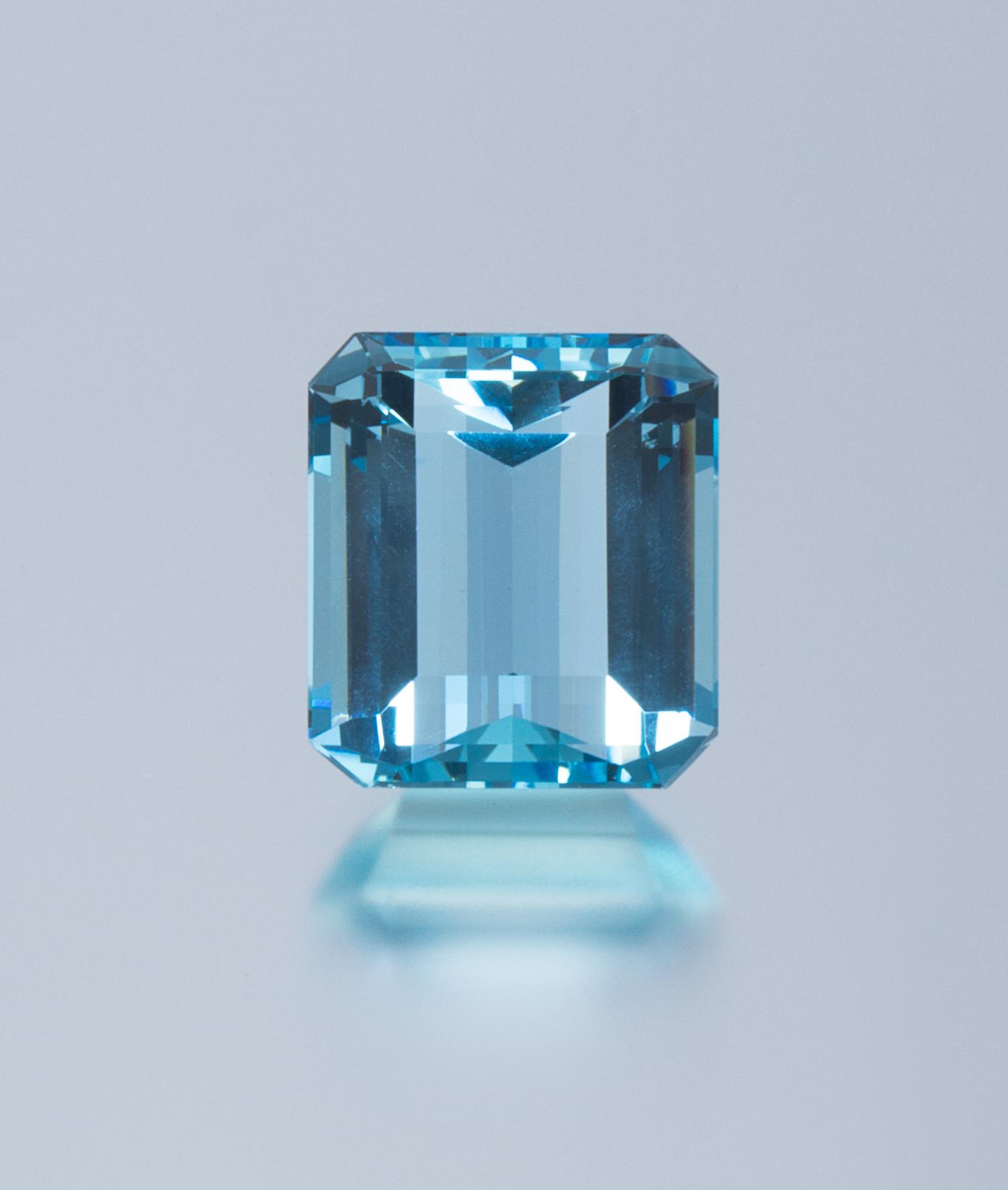 A 29.84 Carat Octagonal Step Cut Aquamarine,