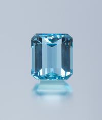 A 29.84 Carat Octagonal Step Cut Aquamarine,