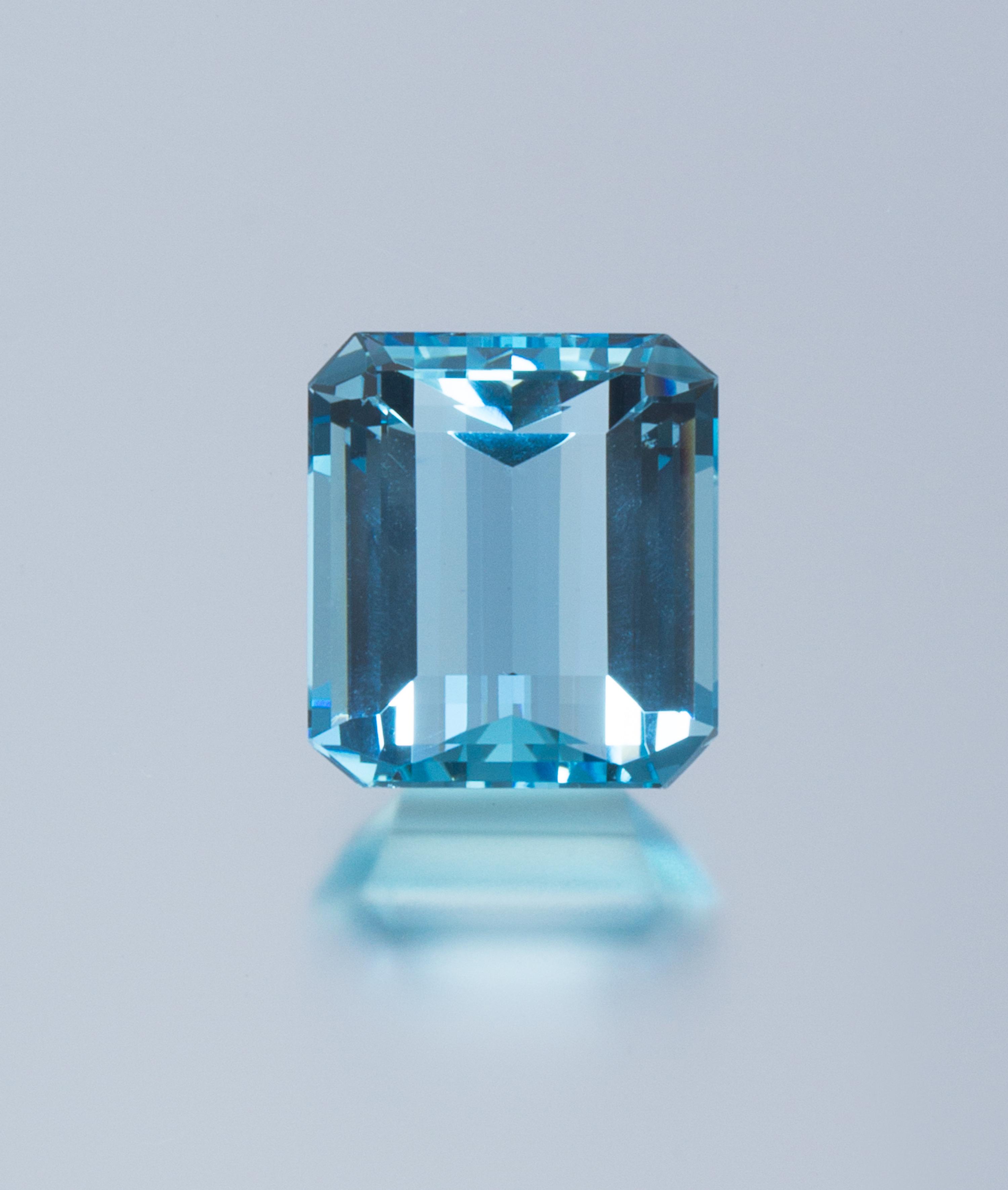 A 29.84 Carat Octagonal Step Cut Aquamarine,