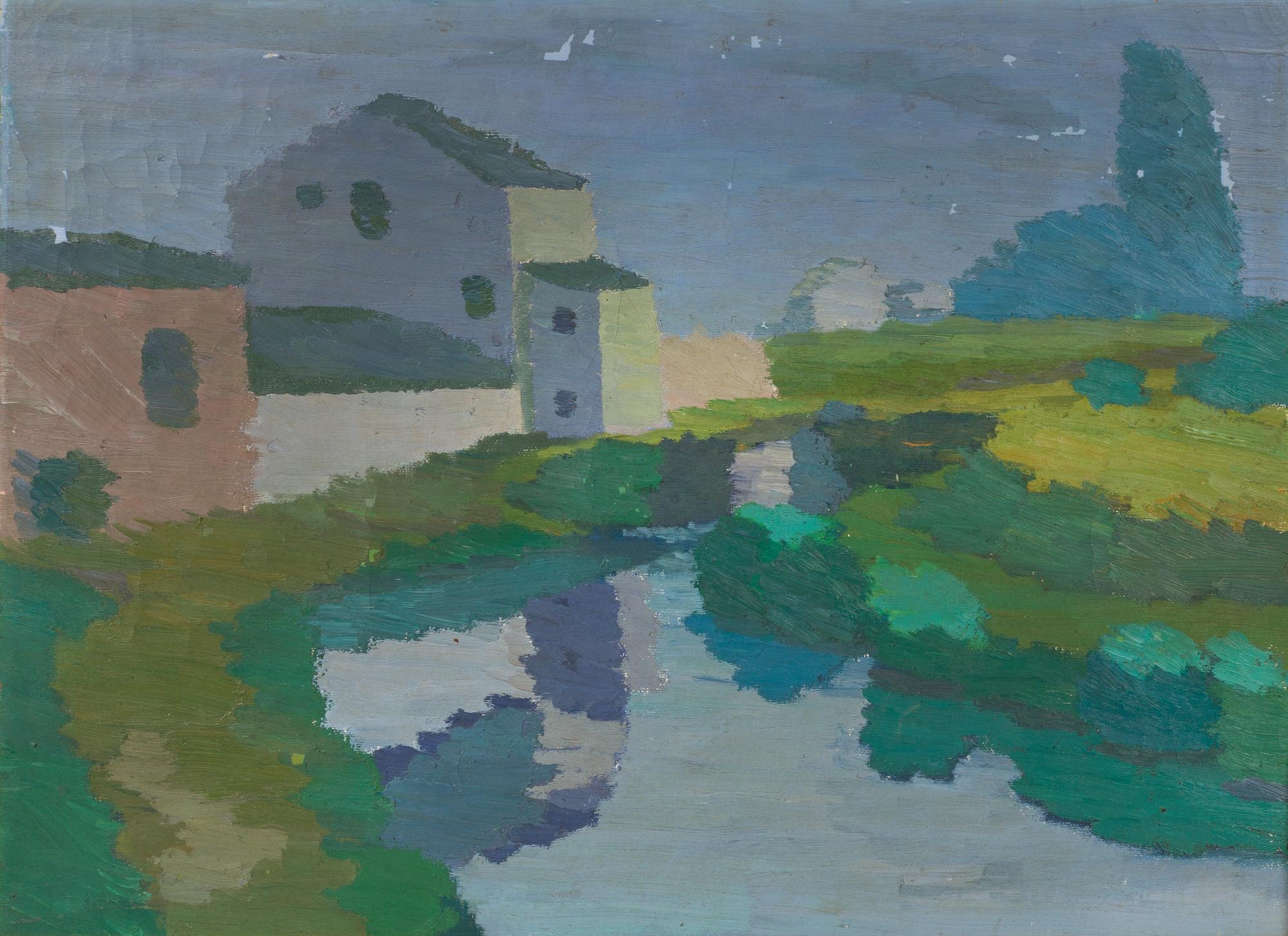 Hans Bohler, (Austrian, 1884 - 1961), Wiener Neustadter Canal, 1931