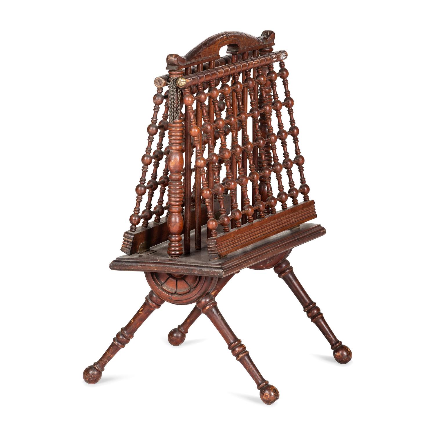 A Victorian Stick and Ball Collapsable Canterbury