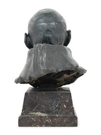 A Bronze Portrait Bust of a Monk