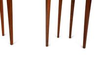 A Pair of George III Style Inlaid Mahogany Demilune Side Tables