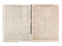 [NEW ORLEANS]. Extensive collection of 200+ New Orleans newspapers dating from the 19th century.