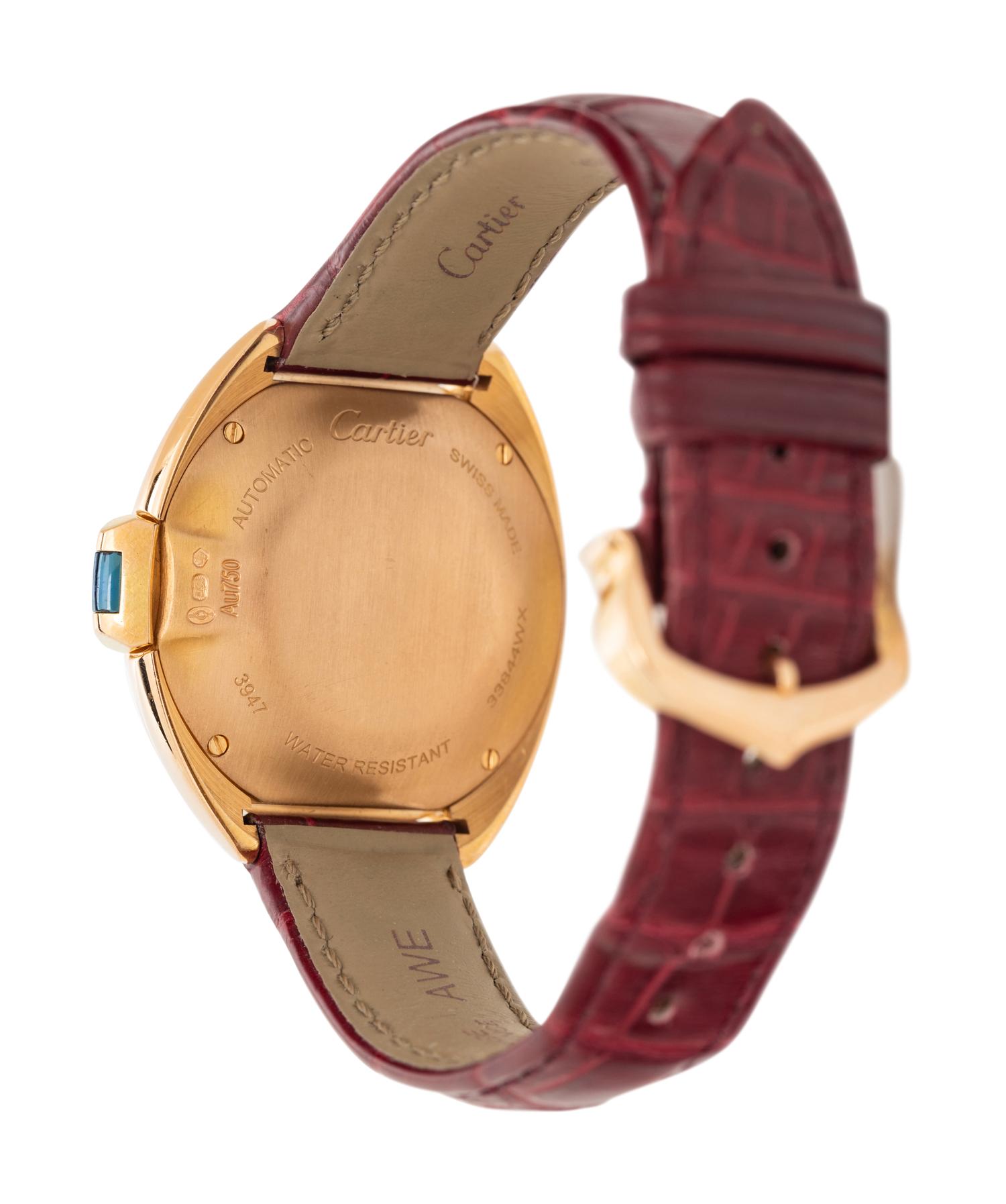 CARTIER, REF. 3947 18K YELLOW GOLD AND DIAMOND 'CLÉ DE CARTIER' WATCH