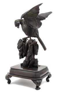 A Japanese Bronze Model of an Eagle Height 22 3/4 inches. — LATE 19TH/EARLY 20TH CENTURY