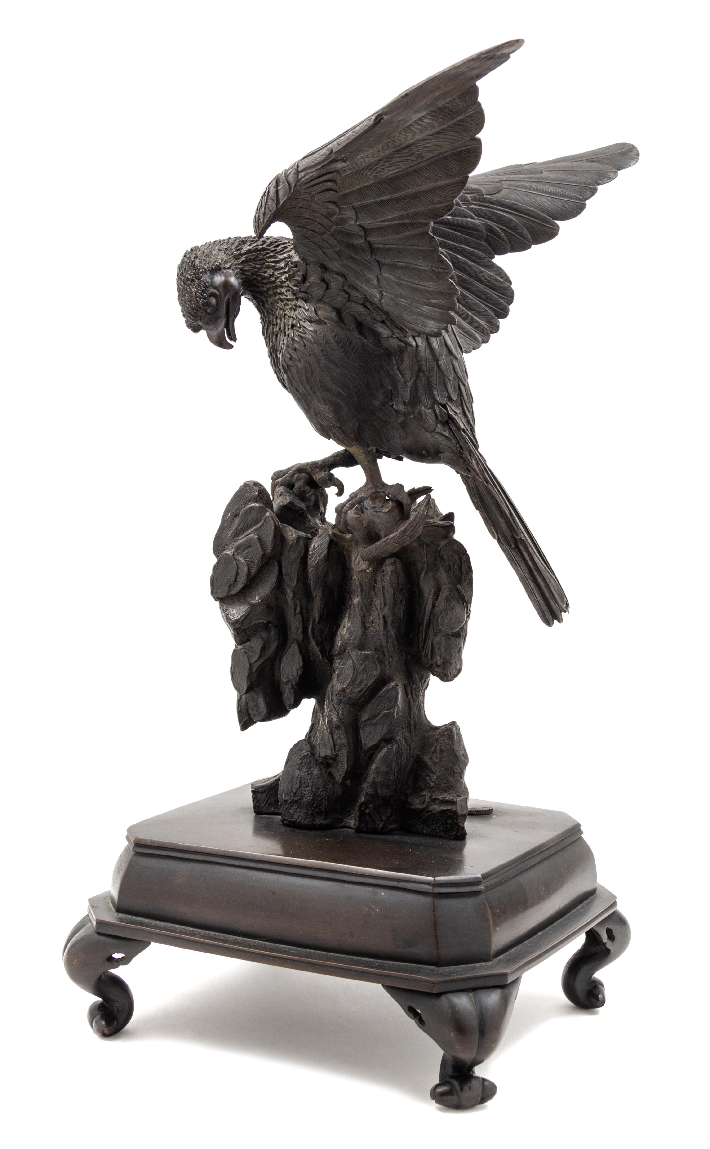 A Japanese Bronze Model of an Eagle Height 22 3/4 inches. — LATE 19TH/EARLY 20TH CENTURY