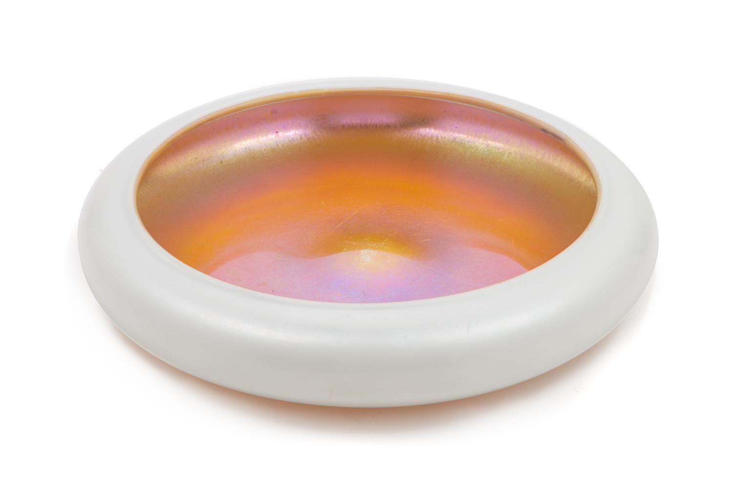 Steuben, 20TH CENTURY, a Calcite glass center bowl