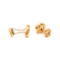 VAN CLEEF & ARPELS, YELLOW GOLD KNOT CUFFLINKS