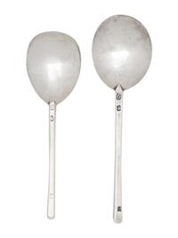 Two English Silver Slip Top Spoons
