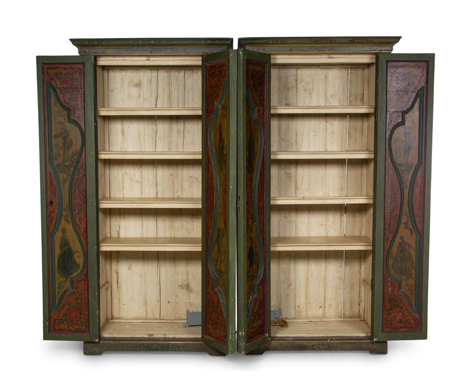 A Pair of Italian Painted Cabinets