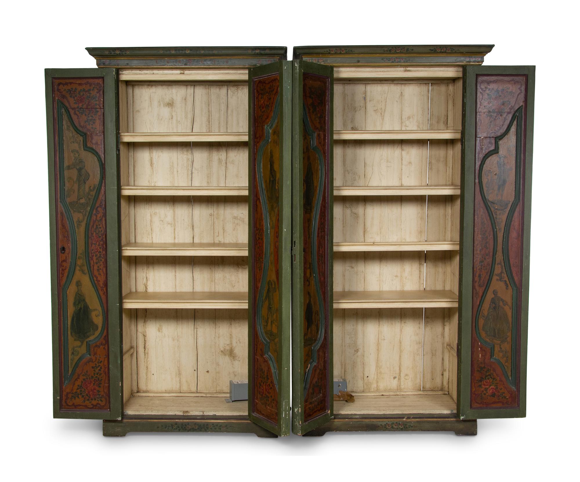 A Pair of Italian Painted Cabinets