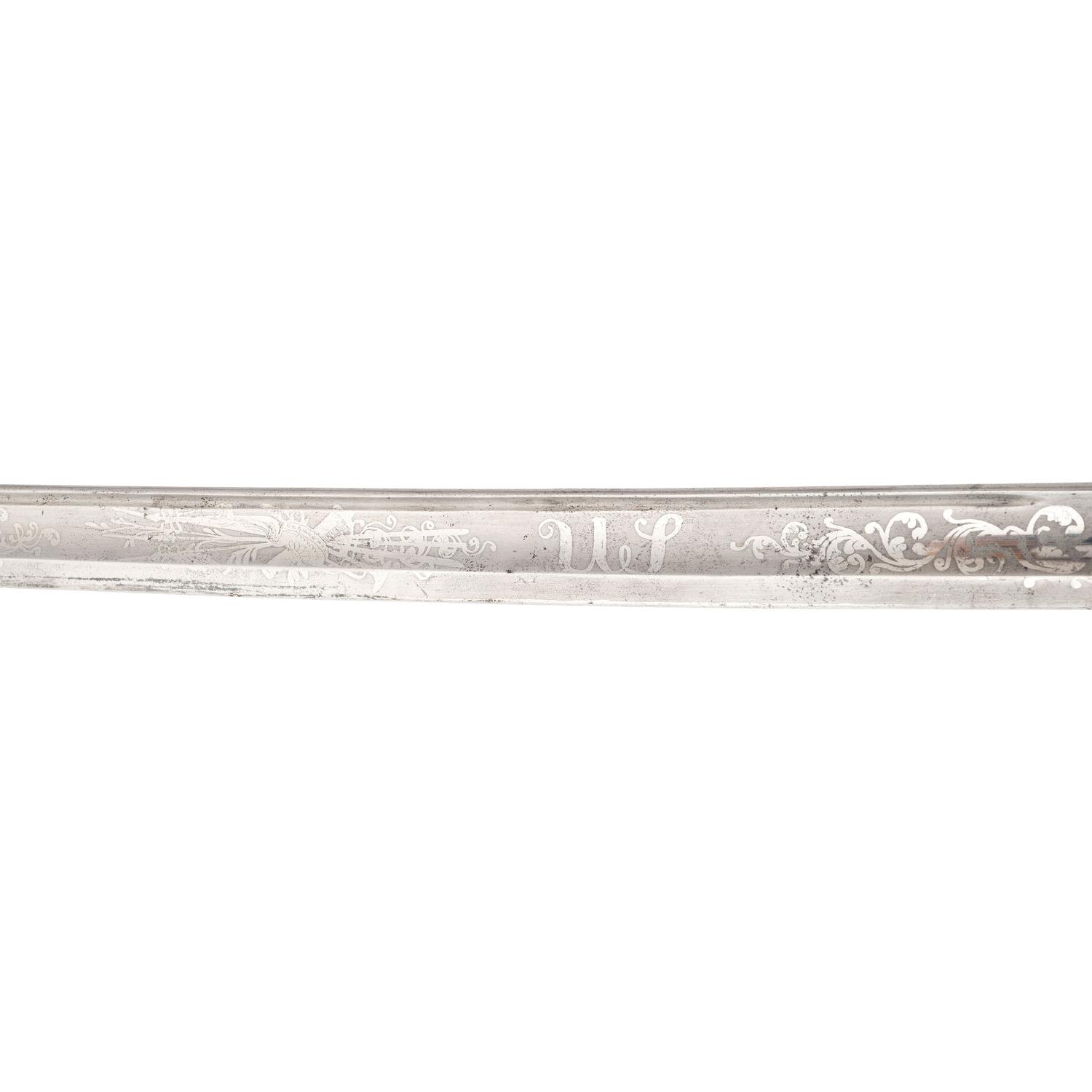 US Model 1850 Foot Officer's Sword Inscribed to CHT - Charles H. Tobey of the 58th Mass Volunteers - WIA at Spotsylvania and Petersburg, POW Petersburg