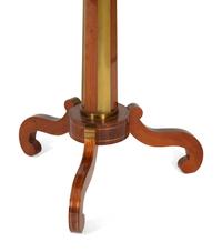 A Pair of Regency Style Hexagonal Top Crossbanded Side Tables with Brass Rims — 20TH CENTURY