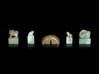 Five Chinese Jade and Jadeite Seals