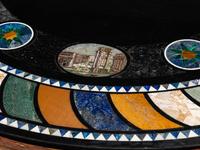 A Continental Giltwood, Specimen Marble and Micro Mosaic Center Table