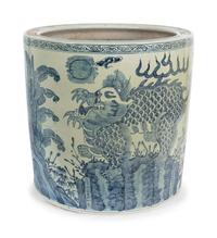A Chinese Blue and White Ceramic Jardiniere — LATE 19TH CENTURY