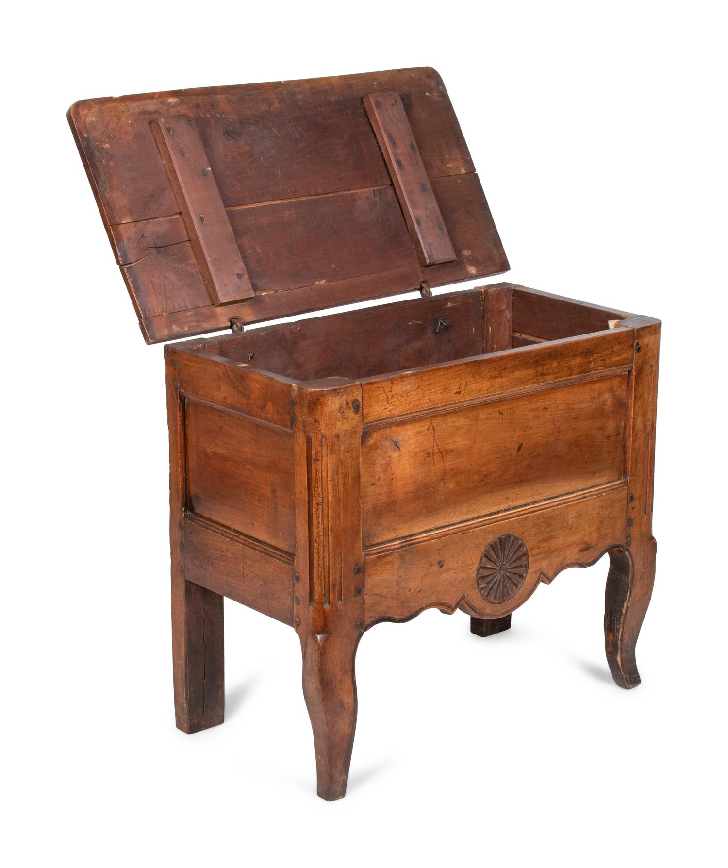A Louis XV Provincial Walnut Bread Cabinet