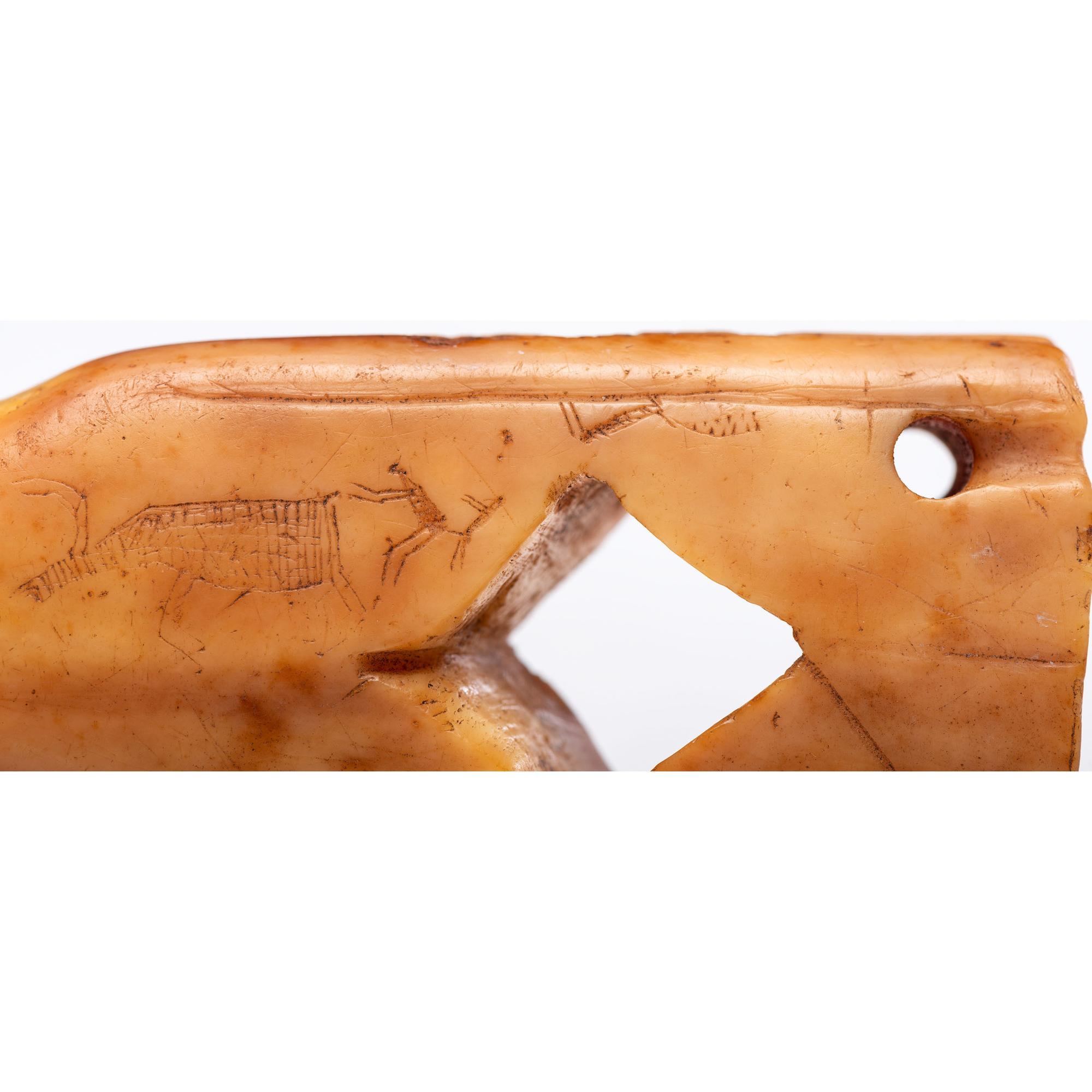 Iñupiat Fossilized Walrus Ivory Adze Handle