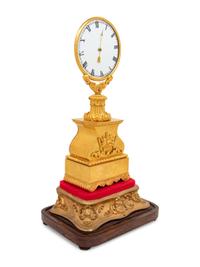 A Louis Philippe Gilt Bronze Mystery Clock