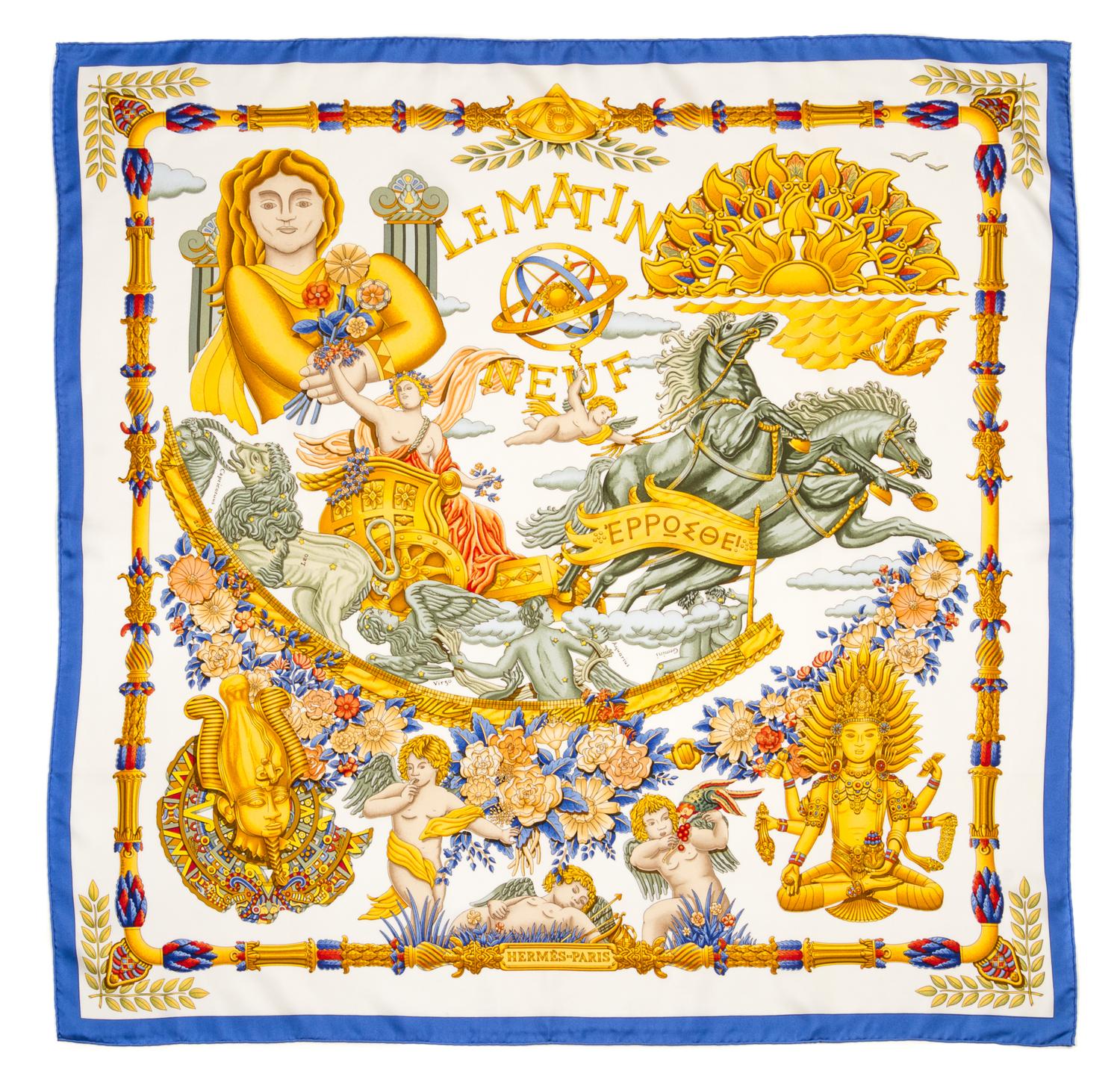 An Hermes 90cm Silk Scarf, 36"x36".