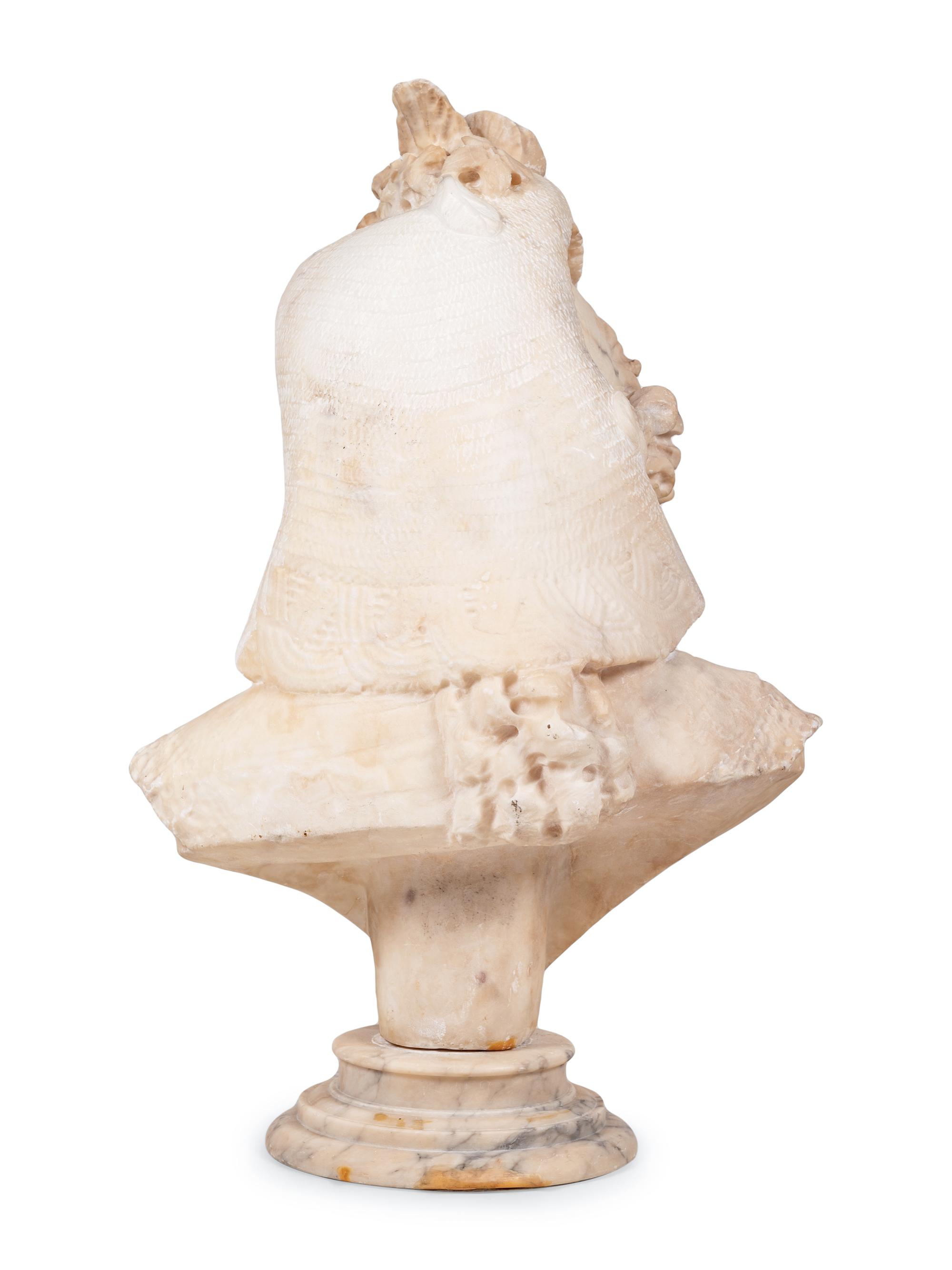 An Italian Alabaster Bust of a Lady