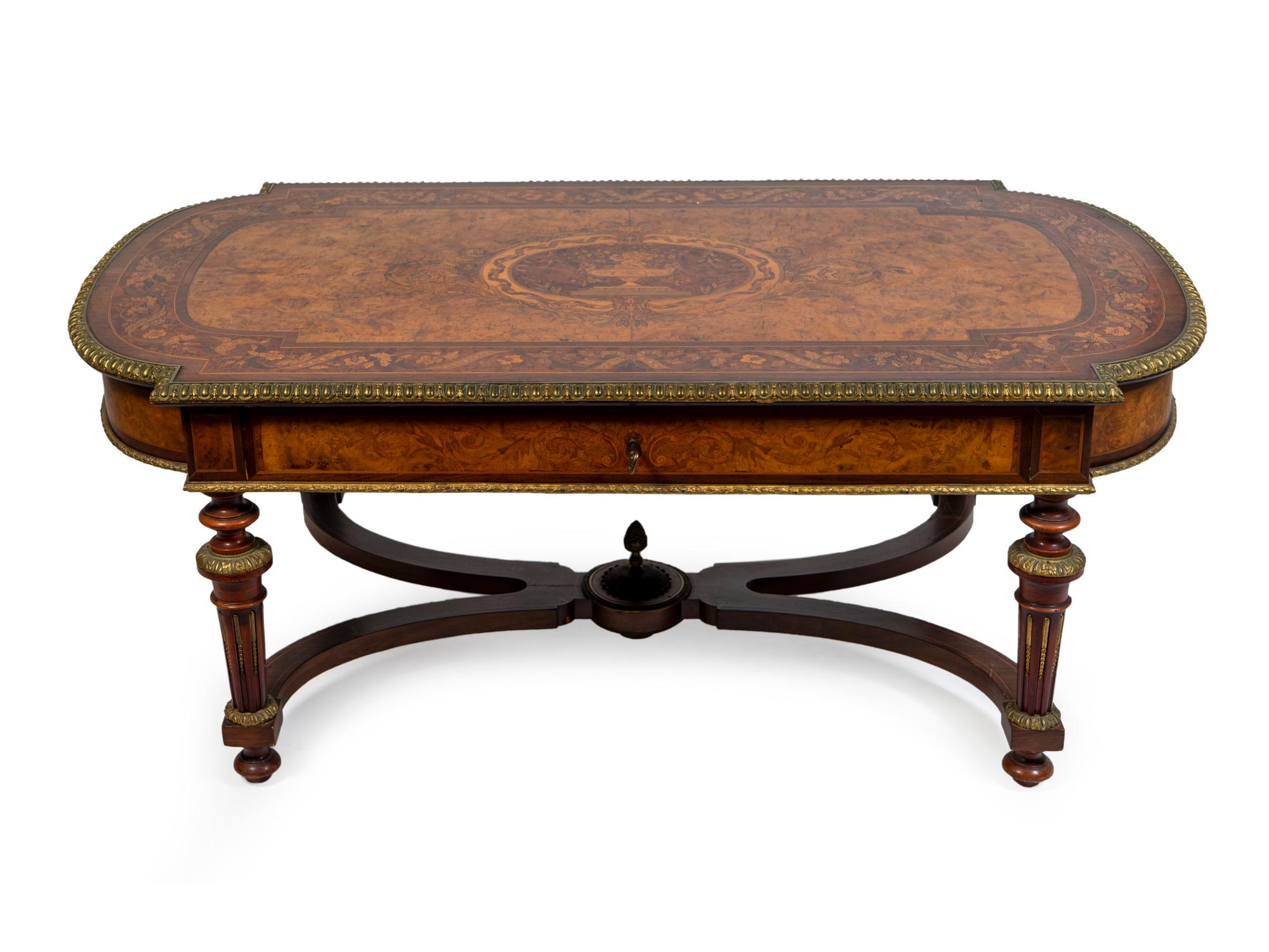 A Louis XVI Style Gilt-Metal-Mounted Low Table — 20TH CENTURY