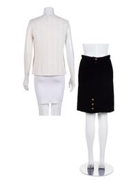 Chanel Tweed Vest and Velvet Skirt, Fall 1996-Spring 1999