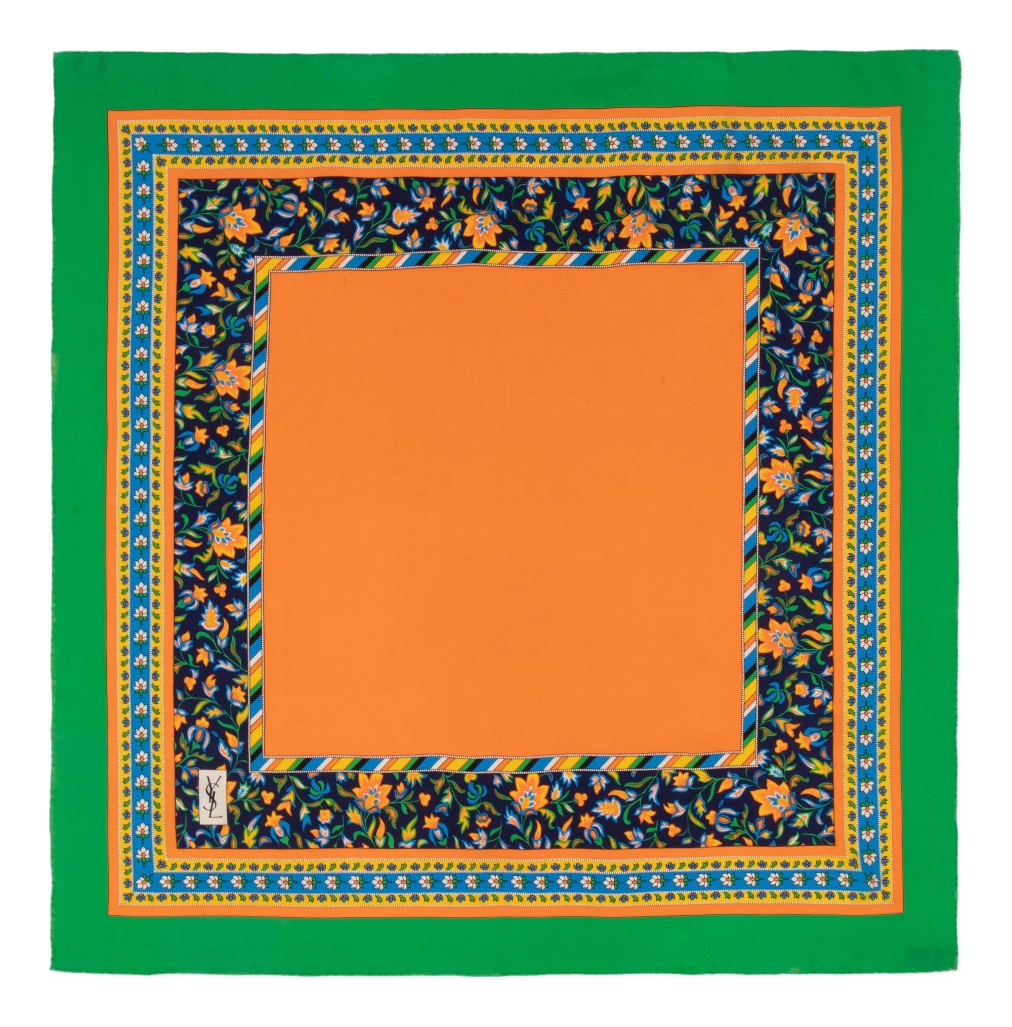 Collection of Seven Designer Silk Scarves, 1970-90s