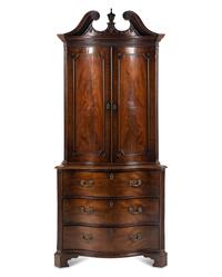 A George III Mahogany Serpentine Bookcase