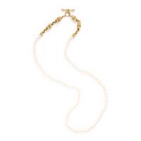 Convertible Cultured Pearl, Yellow Gold, and Multigem Necklace