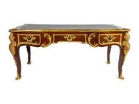 A Louis XV Style Gilt Bronze Mounted Kingwood Bureau Plat