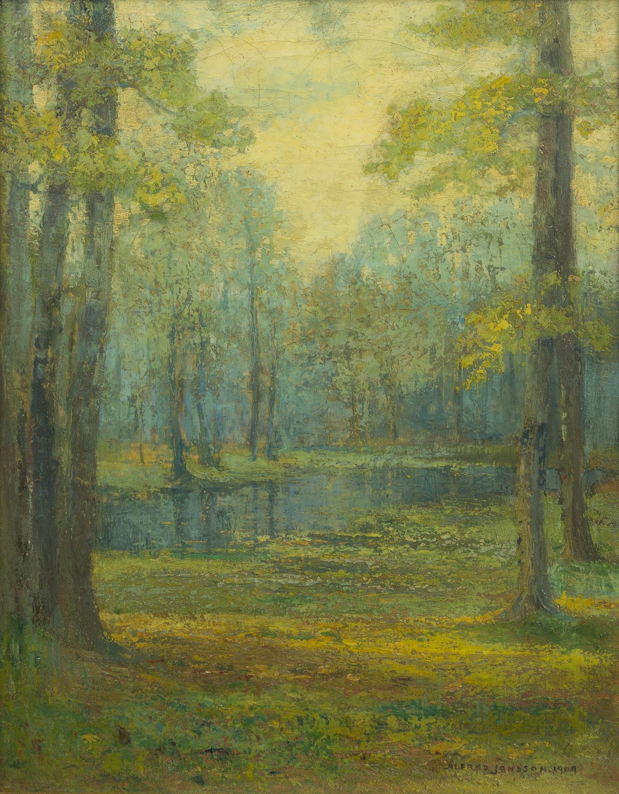 Alfred Jansson, (American/Swedish, 1863-1931), Forest Clearing, 1909