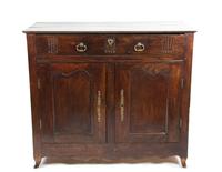 A Louis XV Provincial Oak Cabinet Height 39 x width 44 1/2 x depth 19 1/2 inches. — EARLY 19TH CENTURY