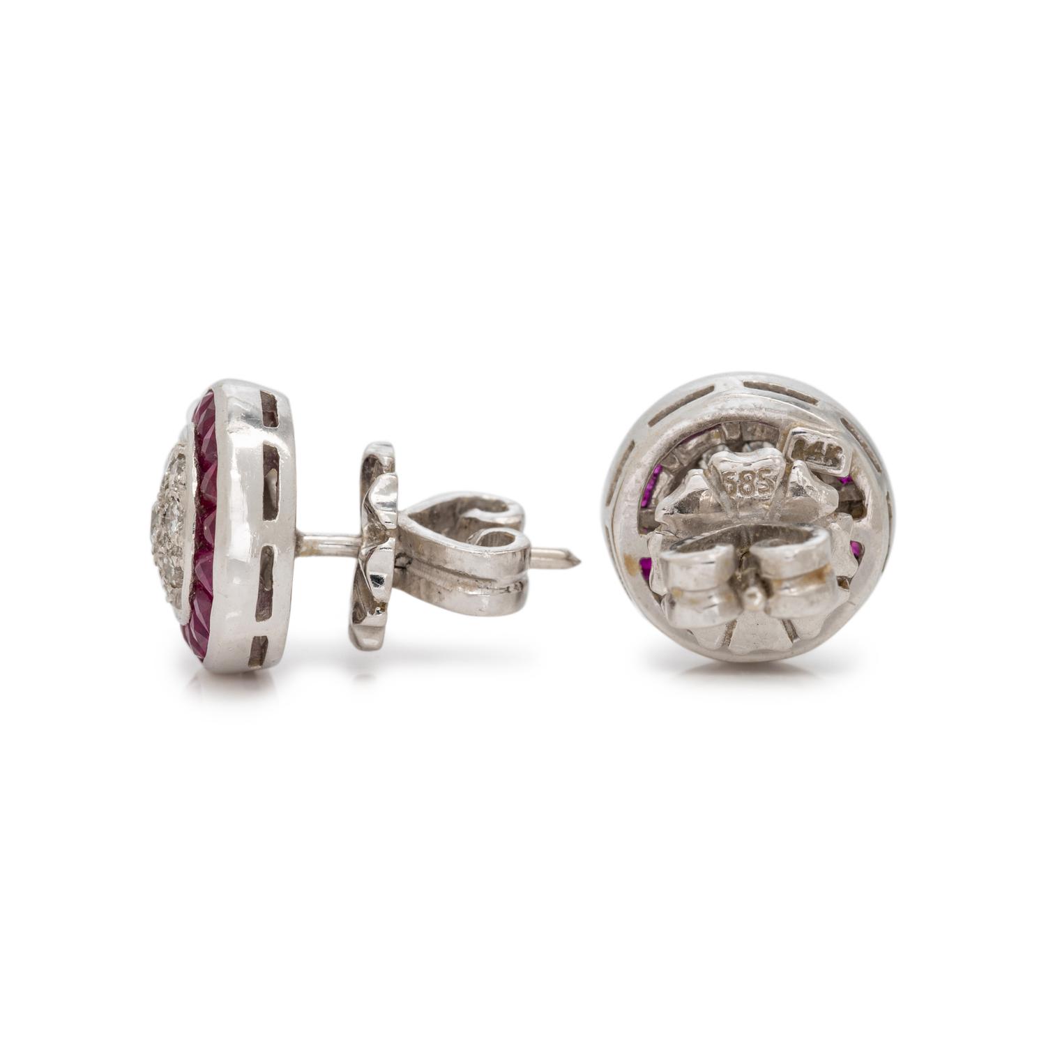 DIAMOND AND RUBY EARRINGS