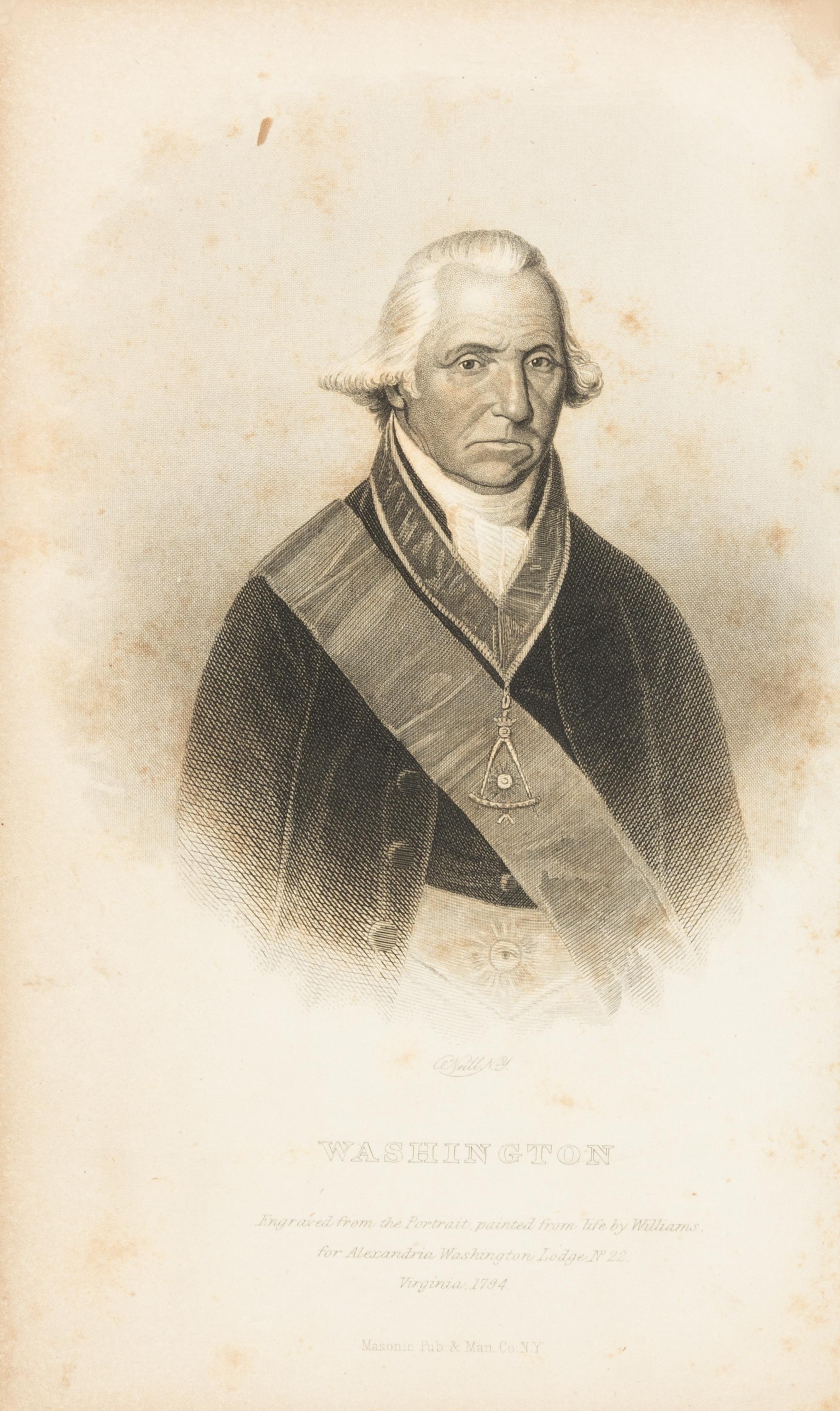 HAYDEN, Sidney (1813-1890). Washington and His Masonic Compeers. New York: Masonic Publishing and Manufacturing Co., 1866.