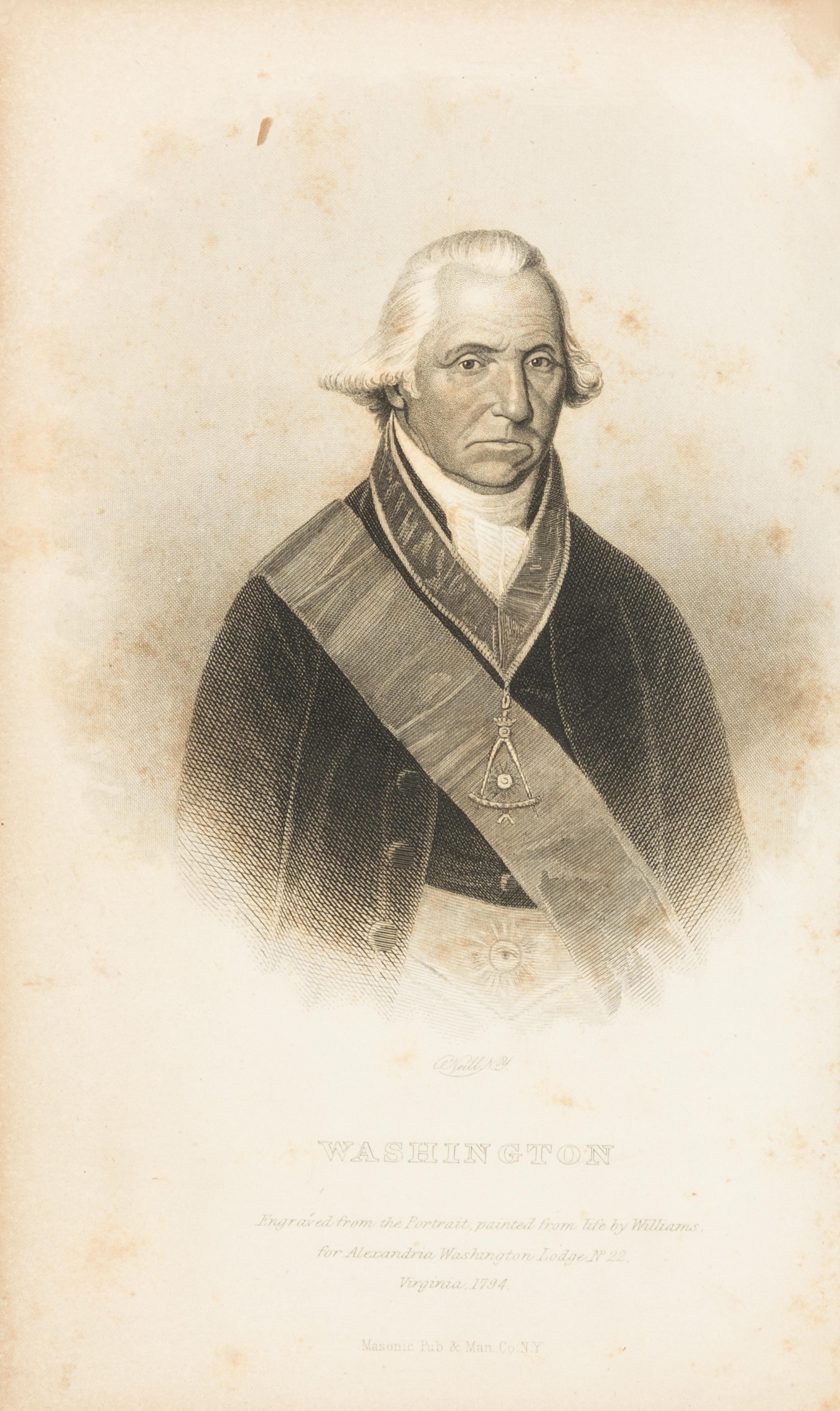 HAYDEN, Sidney (1813-1890). Washington and His Masonic Compeers. New York: Masonic Publishing and Manufacturing Co., 1866.
