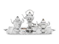 A Mexican Silver Miniature Six-Piece Tea and Coffee Service